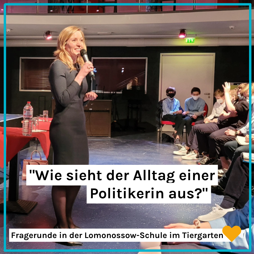 Read more about the article Fragerunde mit Schülerinnen & Schülern: Der Alltag einer Politikerin